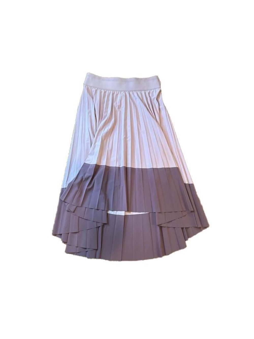 Athleta Swing Forward Pleated Colorblock Midi Skirt Size S
